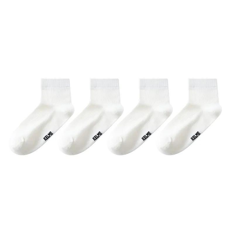 KELME Knee High Socks Unisex Box 4 Pack White-11