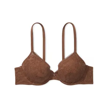 Victoria's Secret BODY By VICTORIA Collection 8442 Push Up Invisible Lift Unlined Smooth Bra Women's Mocha