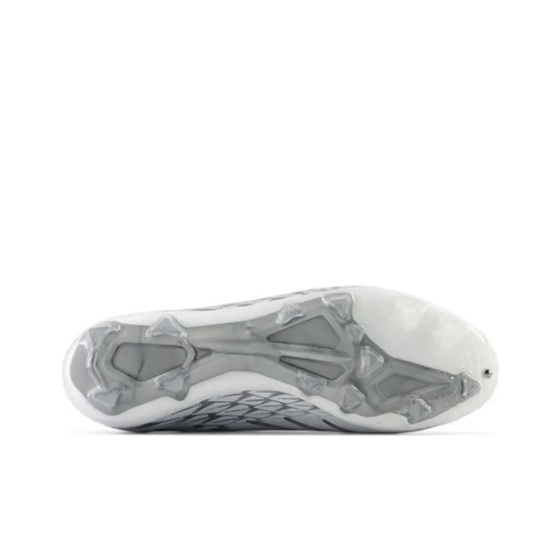 New Balance Furon V7 HG Hard Ground Anti Slip Wear Resistant Soccer Shoes Unisex White-3