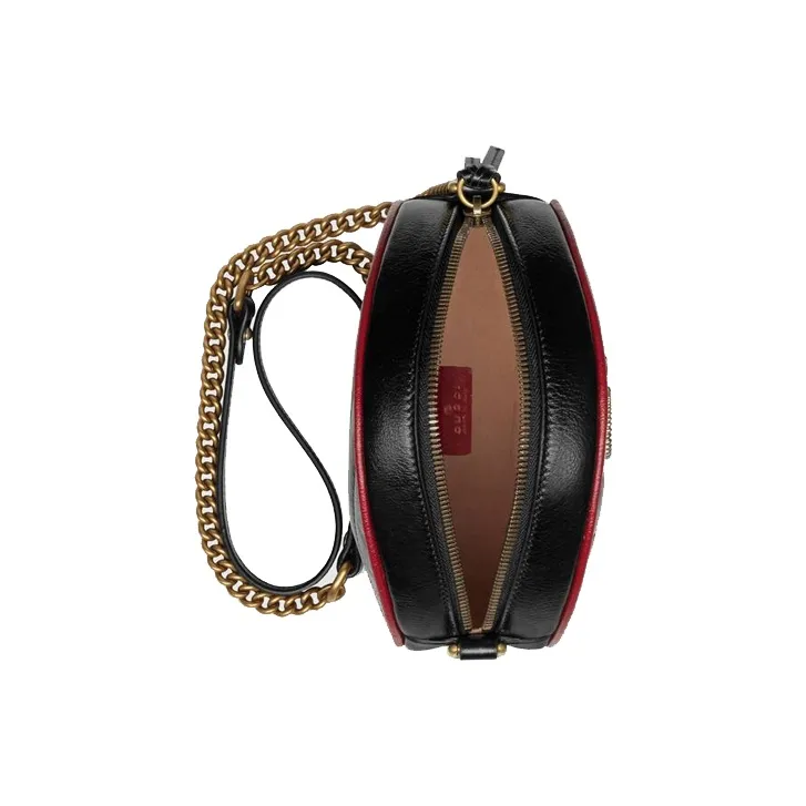 GUCCI Leather Round Bag, Crossbody Bag, Shoulder Bag Women's-5