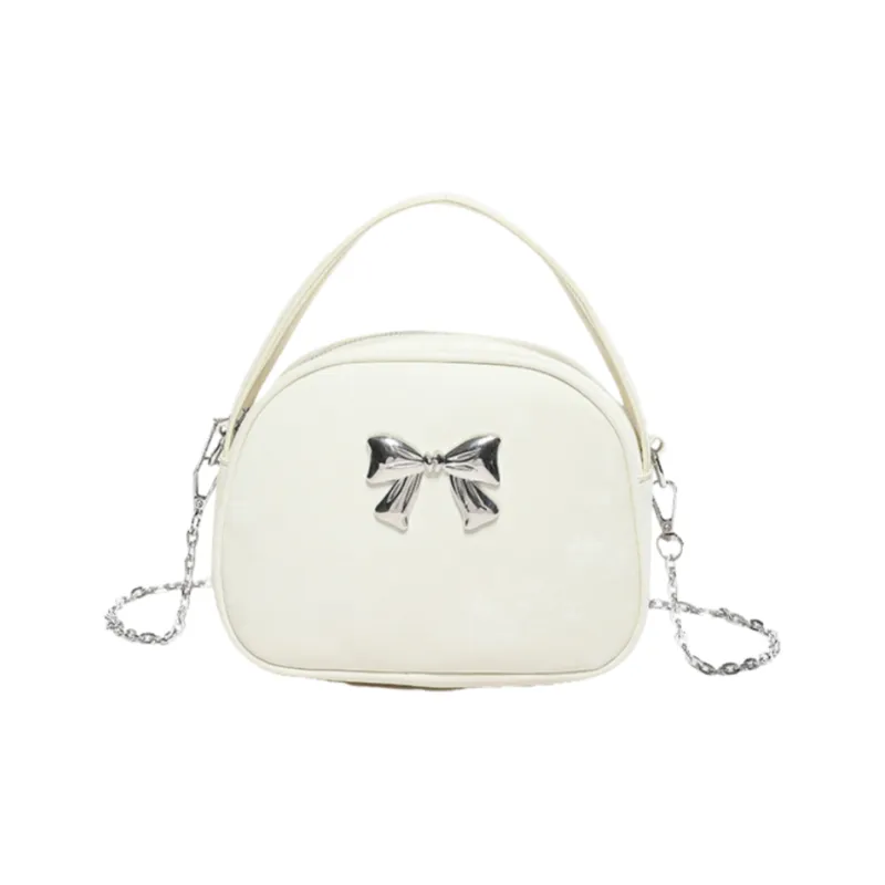 NOMK PU Crossbody Handbag Regular Women's Black/White/Pink/Blue/Silver-5