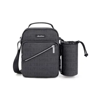 MashaLanti PVC Crossbody Bags Shoulder Bags Regular Men's Dark Gray