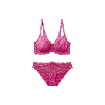 Victoria's Secret PINK Adore Me Hanne Fl Ce Bra Ad Panty St In Fl Fa/FF Underwear Set Women's Fuchsia