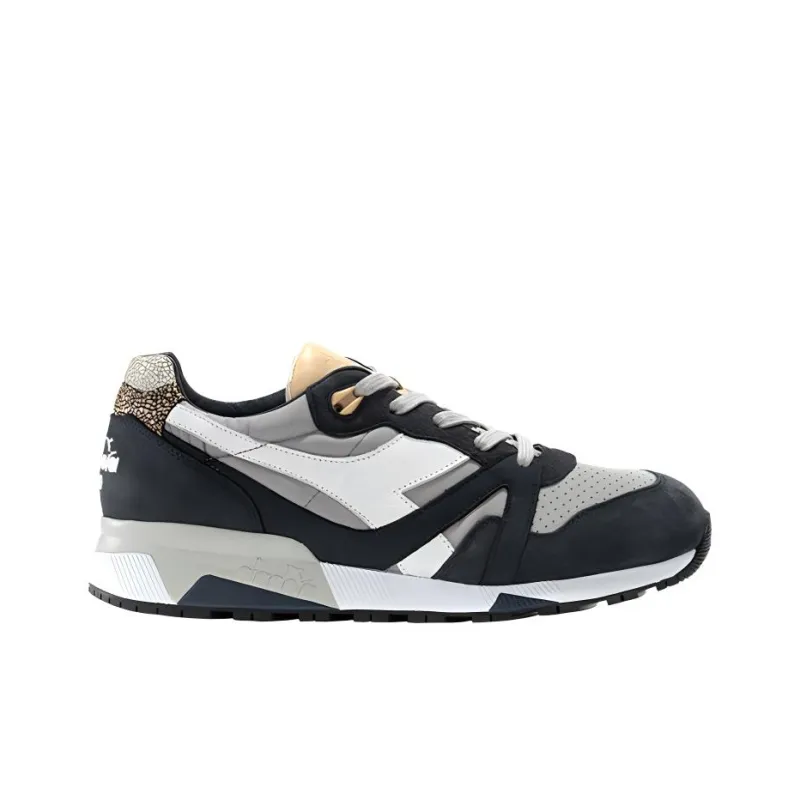 Diadora Anti Slip And Wear Resistant Breathable Cushioning Low Top Casual Shoes Unisex Blue Gray-1
