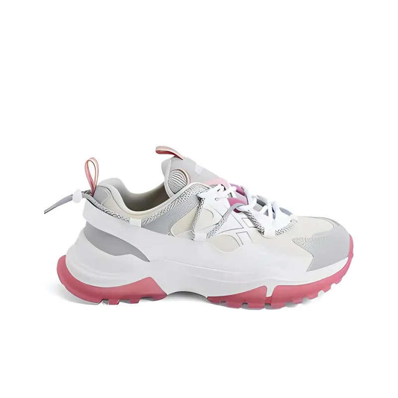 Discovery Expedition Anti Slip And Wear Resistant Lightweight Low Top Chunky Sneakers Women's White Pink-1