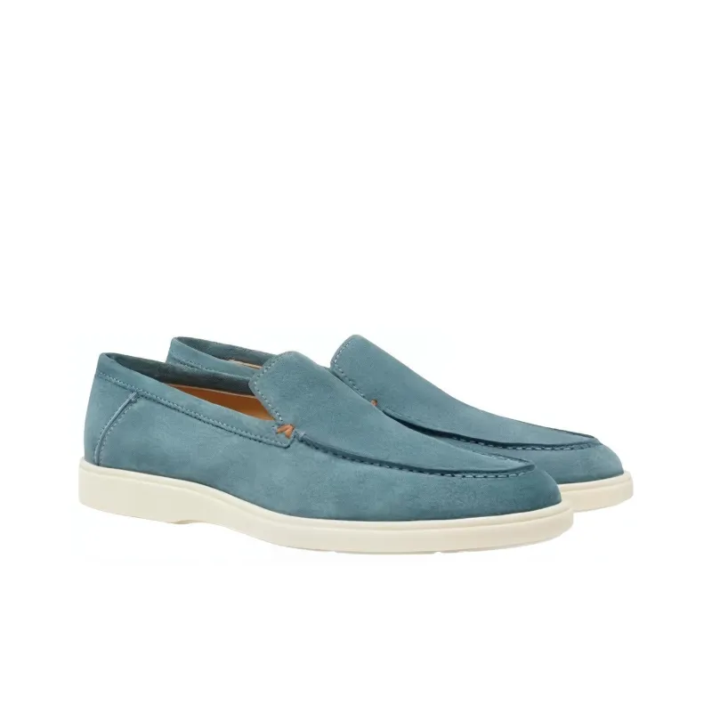 Santoni Almond toe Suede Loafers-2