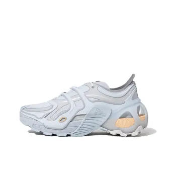 Adidas Cushioning Anti Slip And Wear Resistant Low Top Casual Running Shoes Unisex Blue Gray White