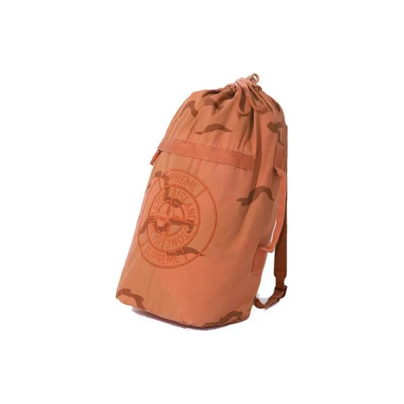 Supreme Stone Island Collaboration SS19 Fabric Travel Bag Backpack Unisex Desert-2