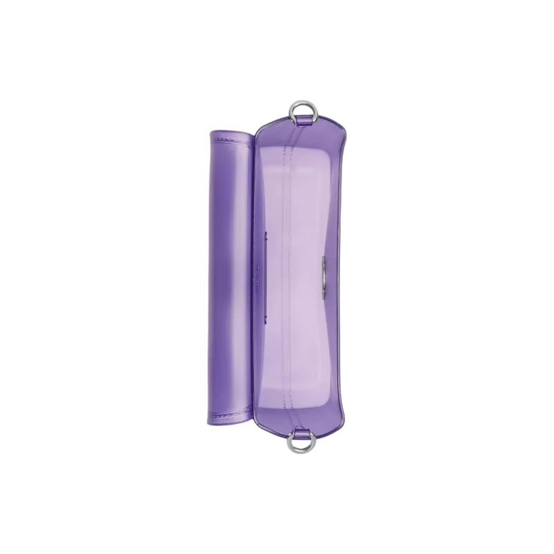 COACH Tabby PVC Jelly Bag Shoulder Bag Crossbody Bag Small Size Women's Silver Bright Purple-4