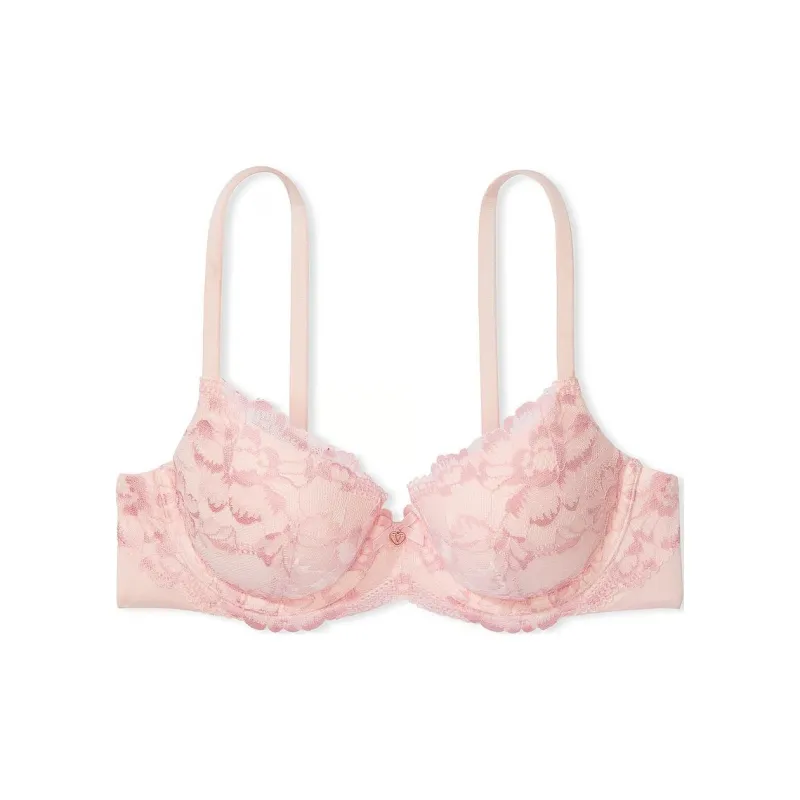 Victoria's Secret PINK BODY BY VICTORIA Lightly Lined Lace-Cup Demi Bra/Pk Bra Women's Pink-0