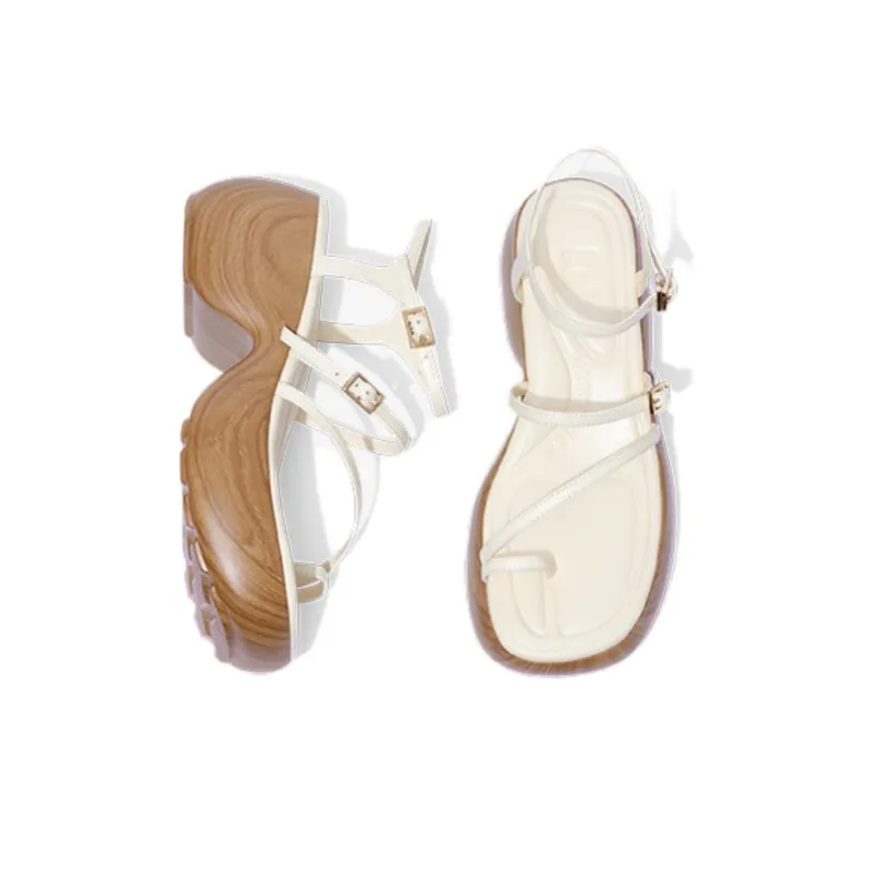 ZSAZSAZSU Strap Sandals 6.5cm Women's Ecru-2