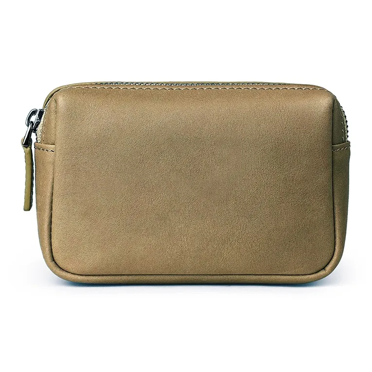 Jeep Top Grain Cow Leather Key Pouch Card Holder Coin Purse Regular Unisex Coffee/Black/Gray Green/Green-18