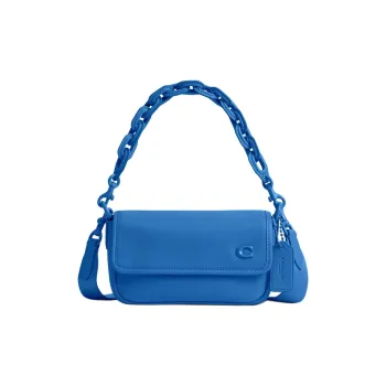 COACH Charter Glove Tanned Leather Handbag, Shoulder Bag, Crossbody Bag Small Size Men's Blueberry Blue