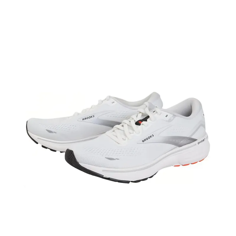 Brooks Ghost 15 Lightweight Low-Top Training Running Shoes Men's White-1