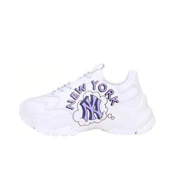 MLB Big Ball Chunky Chunky Sneakers Unisex Low Top White Purple