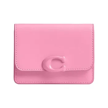 COACH Bandit Calfskin Wallet Mini Women's Bright Pink