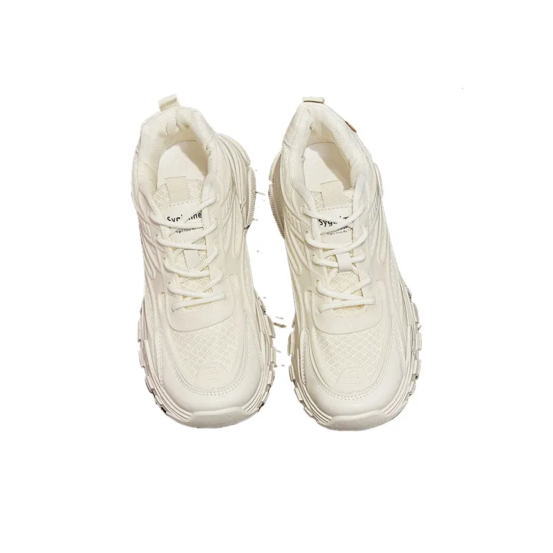 Medd Height Increasing Balance Impact Resistant Support Lightweight Breathable Low Top Chunky Sneakers Women's-40