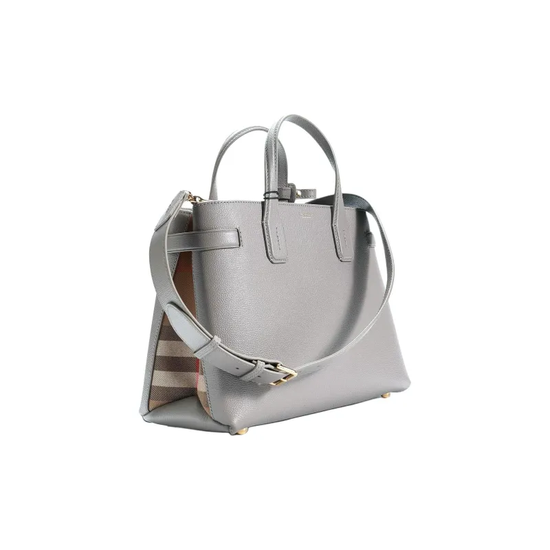 Burberry Cow Leather Shoulder Bag Crossbody Bag Handbag Women's Gray-2