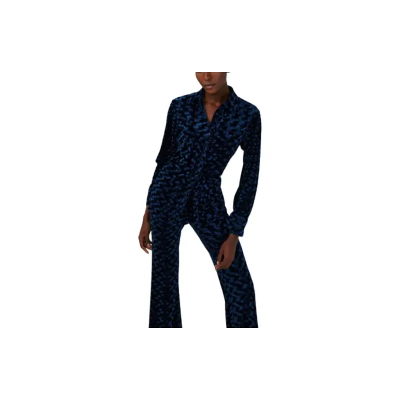 DVF Diane Von Furstenberg Soluck Velvet Shirt-1