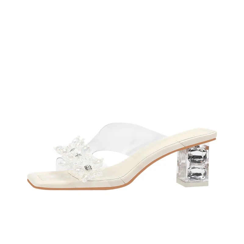 WUDASHU Slide Slippers Women's White-5