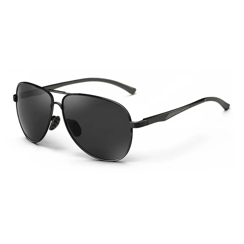 Thunder Pailong Alloy Aluminum Magnesium Alloy Aviator Sunglasses Men's Gold/Gray/Black-4