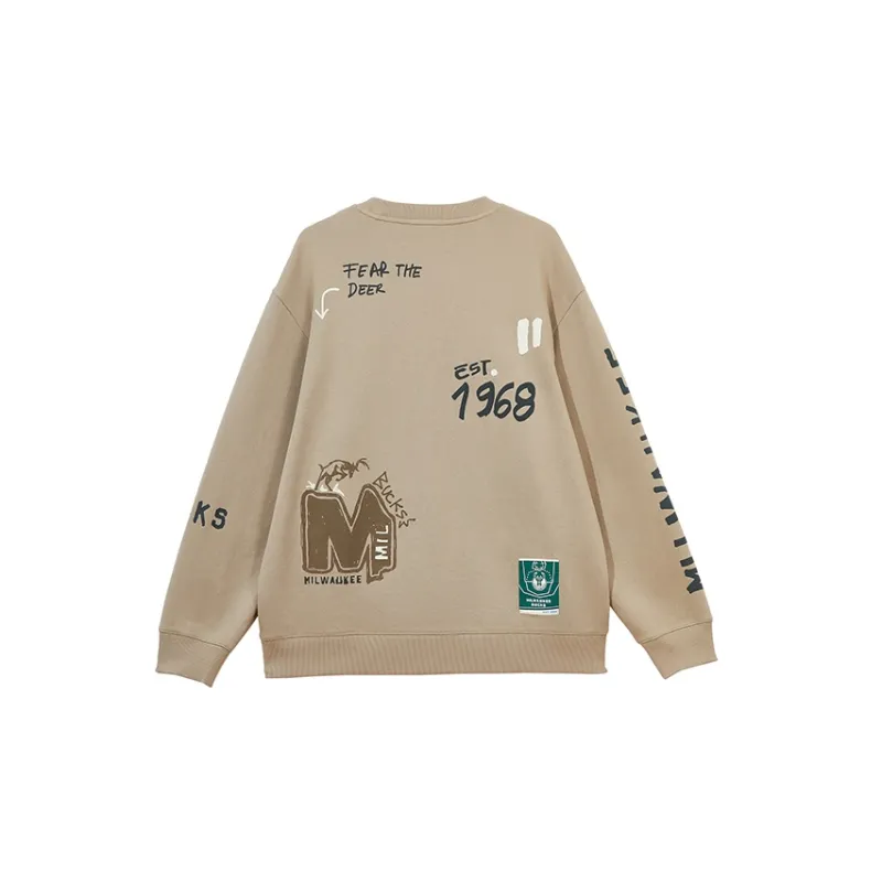 JACK JONES· x NBA Sweatshirt Unisex Khaki-1