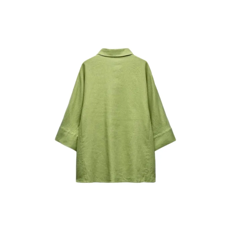 ZARA Shirts Women's Grass Green-1