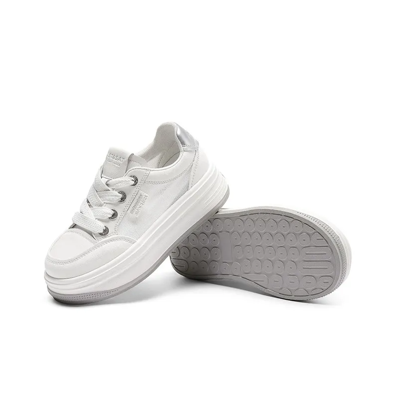 ST&SAT Lightweight Breathable Height Increasing Mid Top Skateboard Shoes Women's-4