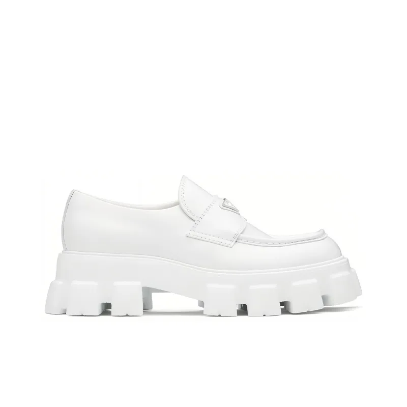 PRADA Monolith Women's Casual Shoes Men's White-1