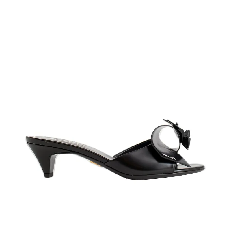 PRADA Rubber Sole Slide Slippers Women's Black-1