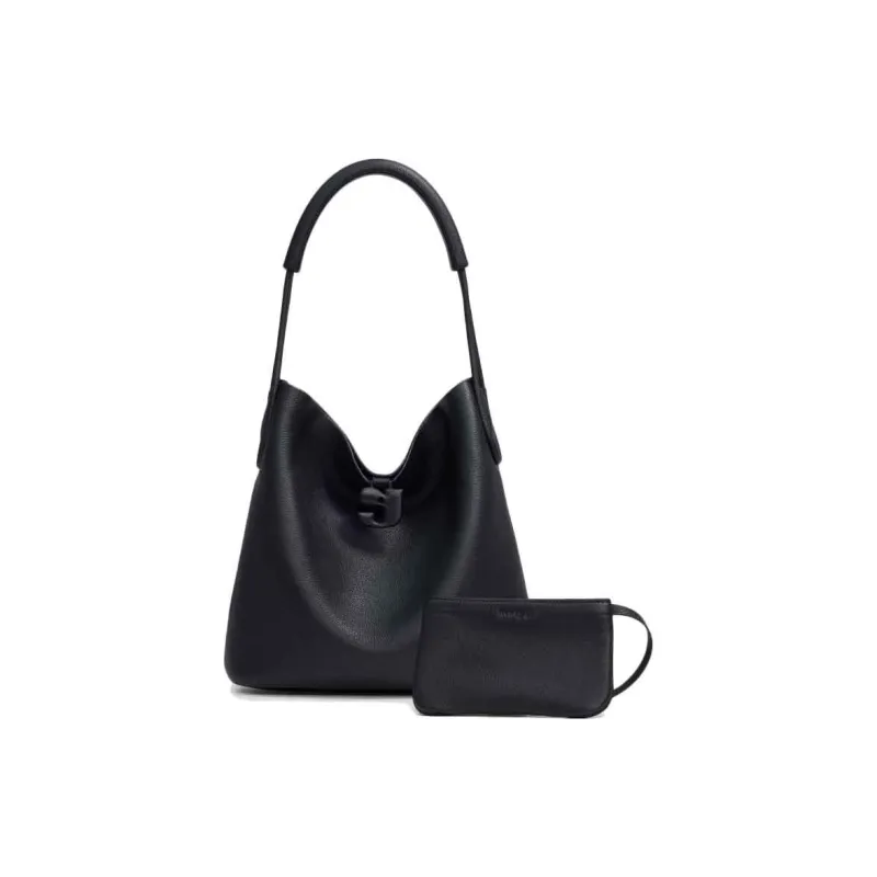 KUNOGIGI Cowhide Leather Tote Bag, Shopping Bag, Bucket Bag, Shoulder Bag Tubas Women's Black/White/Cheese Yellow-0