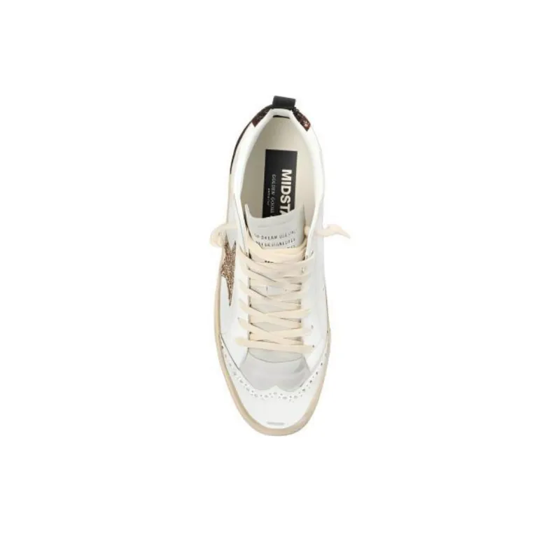 Golden Goose Mid Star Glitter-detail Sneakers-4