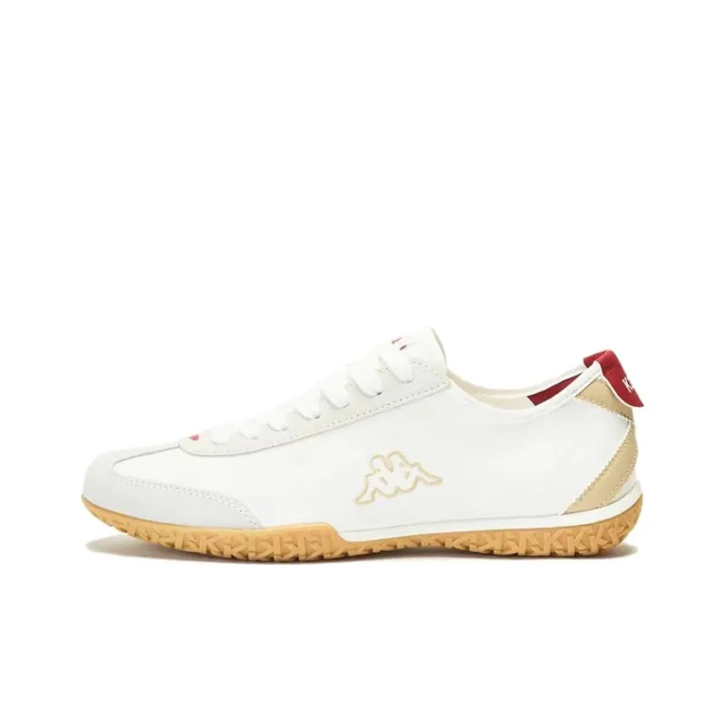 Kappa Anti Slip Wear Resistant Low Top Training Running Shoes Unisex White Red Brown-0