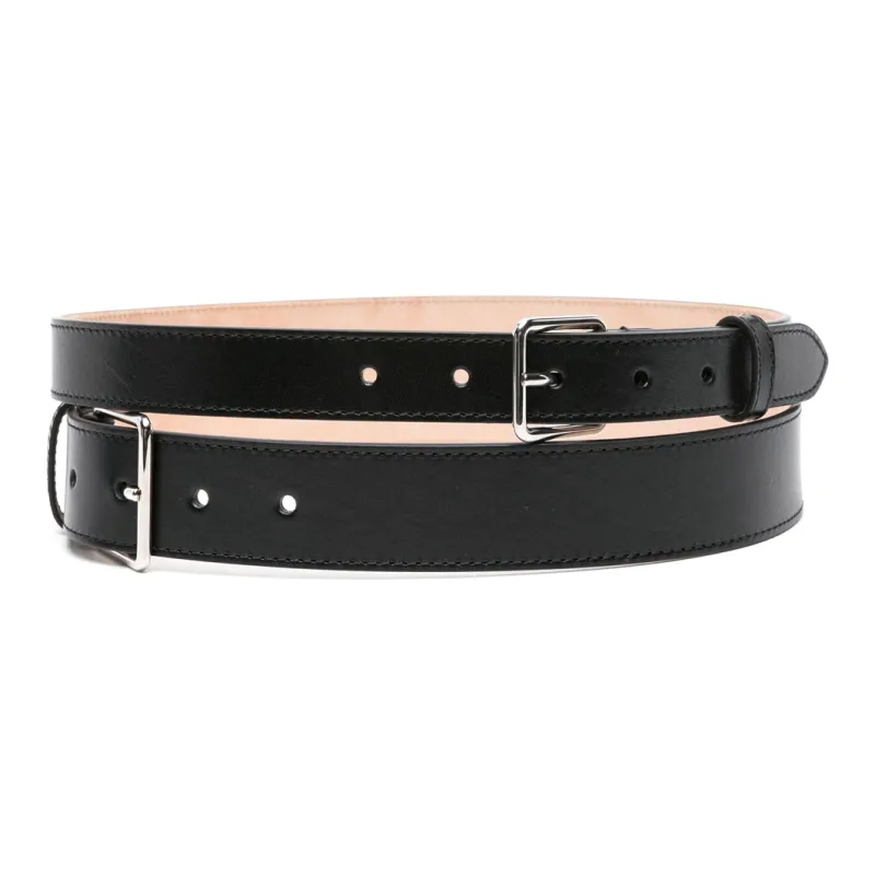 Alexander McQueen Pre-Owned Double-wrap Leather Belt-0