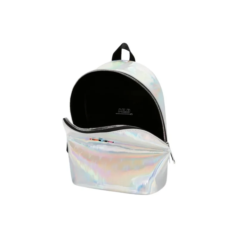MLB Leather Crossbody Bag, Backpack Regular Unisex Silver-4