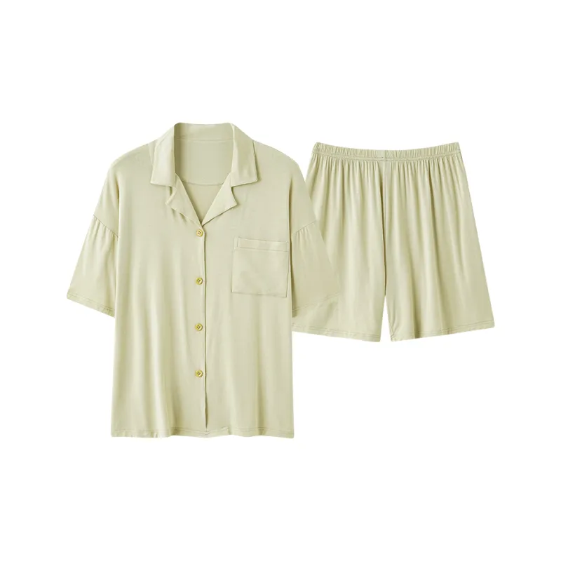 MIIOW Pajama Set Women's Pure Face Matcha Green-0