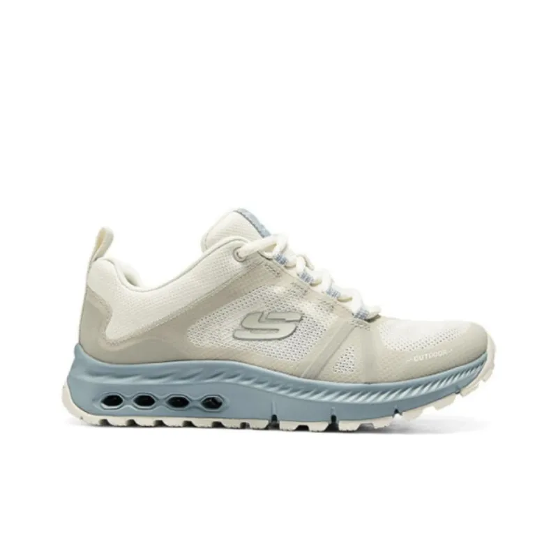 Skechers OUTDOOR Cushioning Breathable Supportive Rebound Low Top Casual Running Shoes Women's Beige Gray-1
