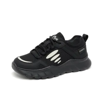 GEMEIQ Chunky Sneakers Women's Low Top Black/Pink