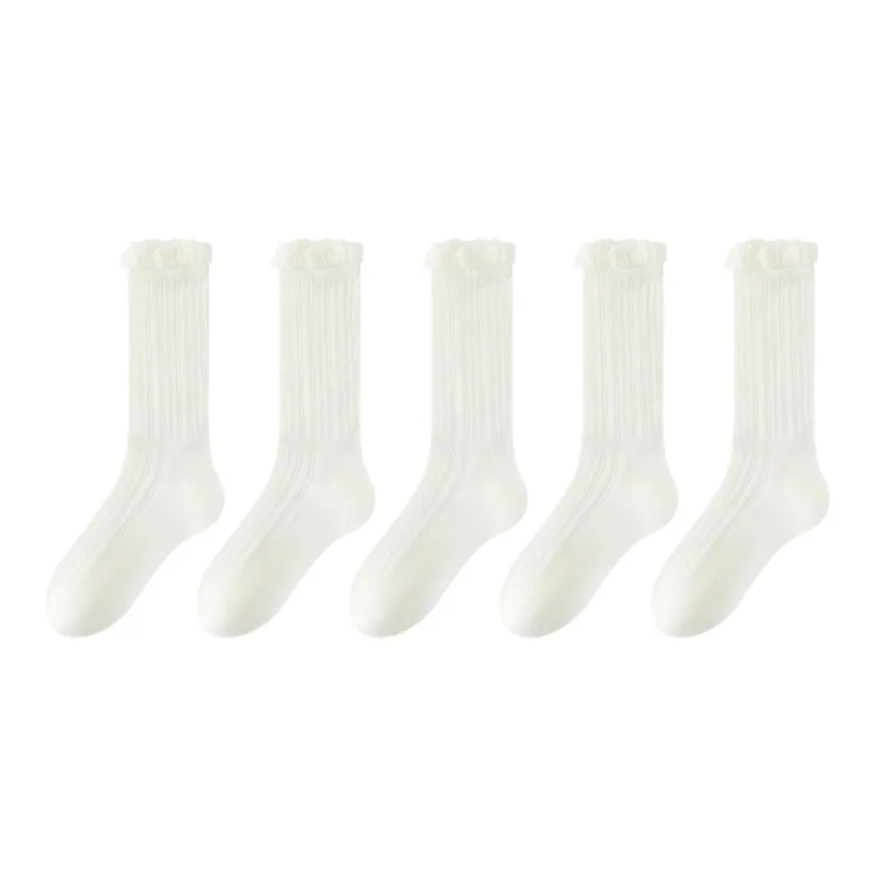 MIIOW Mid Calf Socks Women's 5 Pack-35