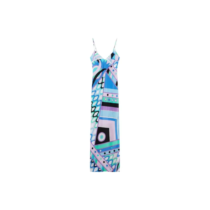 EMILIO PUCCI Vivara print Silk Maxidress-1