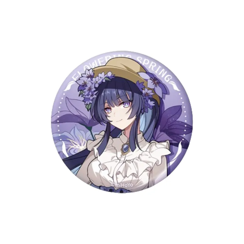 MIHOYO Honkai 3 Flower Festival Spring Glow Collection Tinplate Eliskaiana Badges-2