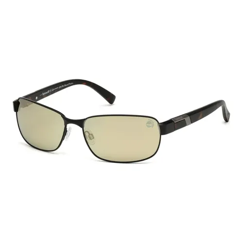 Timberland Metal Plastic Irregular Shape Sunglasses Men's Brown