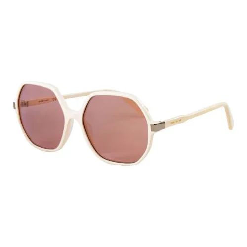 LONGCHAMP Irregular Shape Sunglasses Women's White