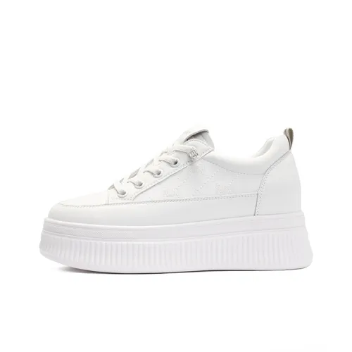 JOSINY Skateboard Shoes Women's Low-Top Off White