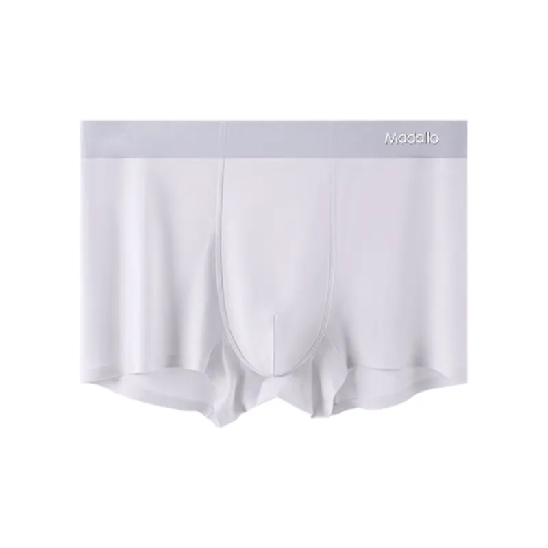 MADALLO Underpants Men's 1 Pack Light Gray Purple-0