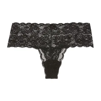 Victoria's Secret PINK/COSABELLA Mid-Rise Thong/Black Underpants Women's 1 Pack Black