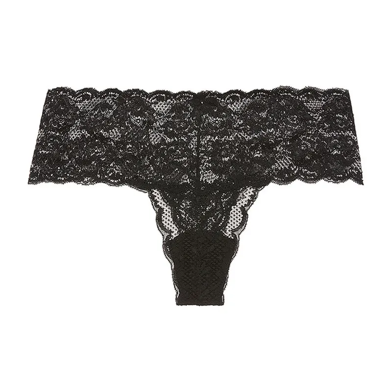 Victoria's Secret PINK/COSABELLA Mid-Rise Thong/Black Underpants Women's 1 Pack Black-0