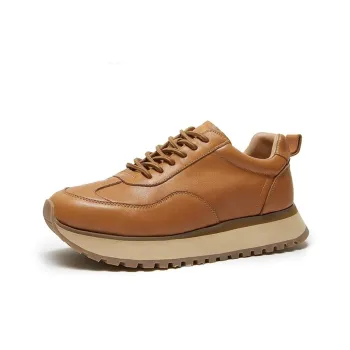 Voguhomme Casual Shoes Men Low Top Brown