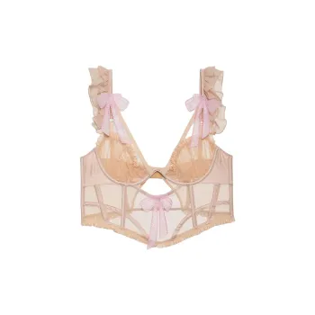 Victoria's Secret PINK/FOR LOVE & LEMONS Akeria Bustier/Beige Bra Women's Light Brown