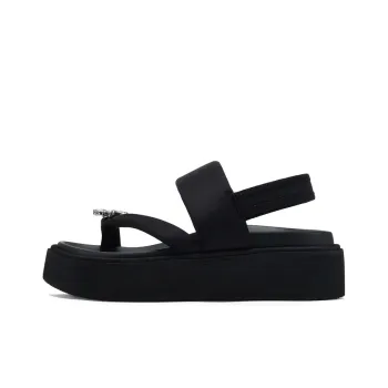 GG CC Casual Shoes Rhinestone Beach Sandals Women's Black
